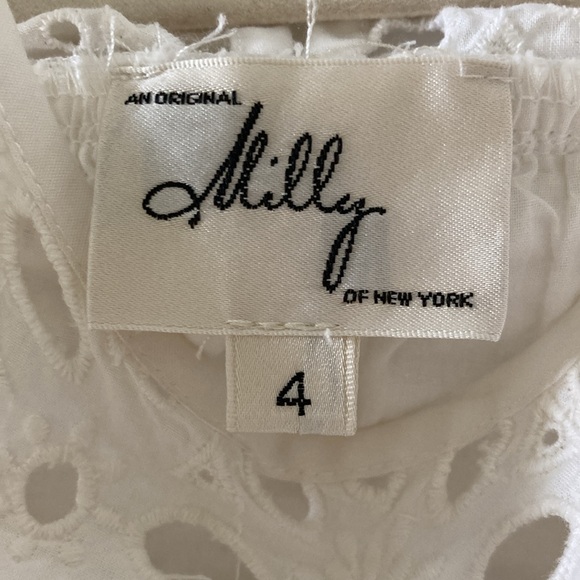 Milly Beautiful Eyelet Lace Top 4 - Picture 4 of 5